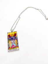 Load image into Gallery viewer, The Lovers Tarot Card Pendant Necklace - Large
