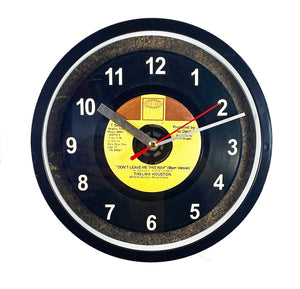 Thelma Houston "Don't Leave Me This Way" Record Clock 45rpm Recycled Vinyl Record Wall Clock One Of A Kind