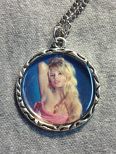 Load image into Gallery viewer, Brigitte Bardot Pink Towel Charm Necklace
