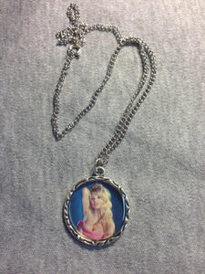 Brigitte Bardot Pink Towel Charm Necklace